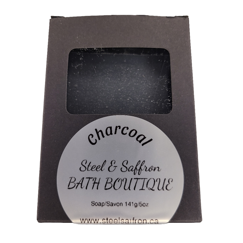 Charcoal Cleansing Soap With Shea Butter | 5 Pack | Steel & Saffron