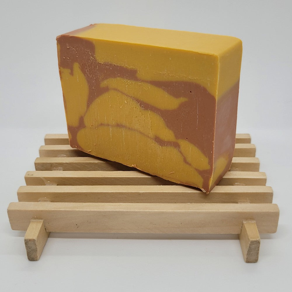 Marbled Mango Natural Handmade Body Bar Soap - Steel & Saffron