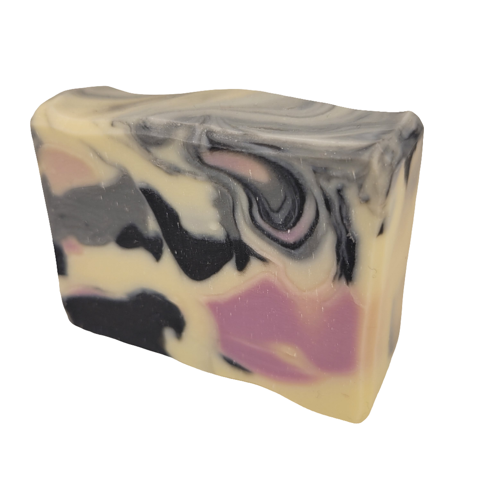 Natural Lavender Soap Bars with Shea Butter & Charcoal | 4oz | Steel & Saffron