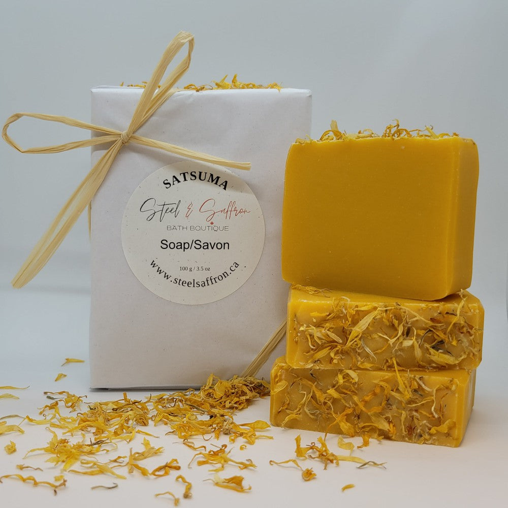 Satsuma Orange Soap - Botanical | 100 g | Steel & Saffron