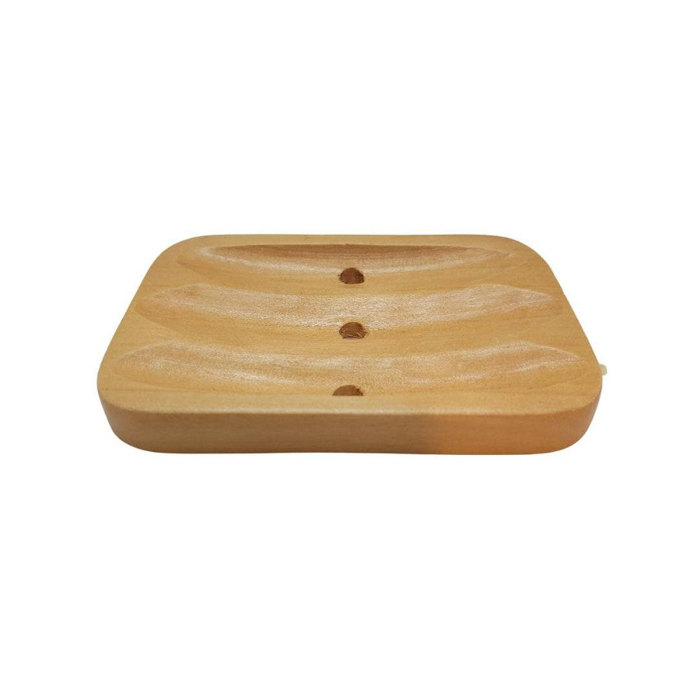 Wooden Soap Dish - Steel & Saffron